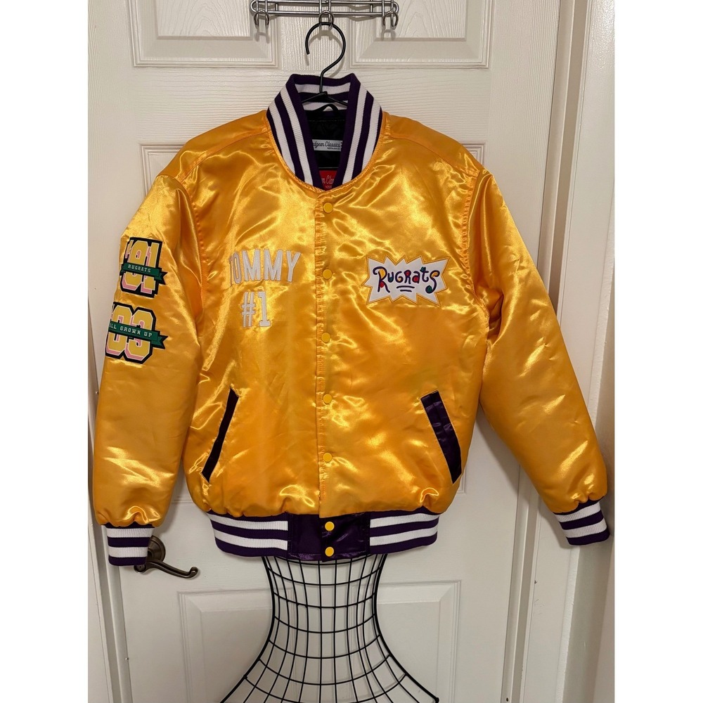 Headgear Classics Rugrats Tommy #1 Satin Varsity Jacket Nickelodeon M